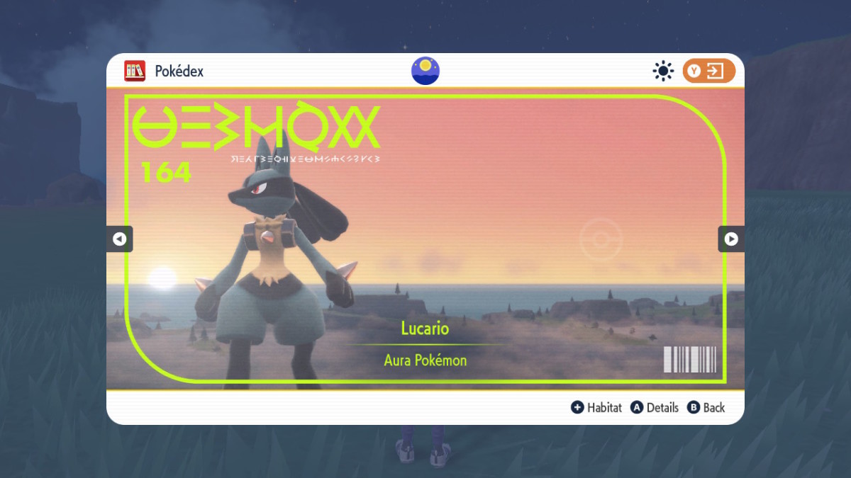 Pokemon Scarlet and Violet Pokedex Lucario